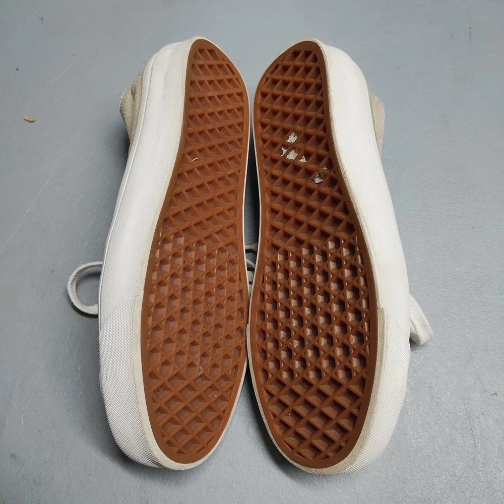Vans Off the Wall Platform Sneakers Womens US Size 6.5 Tan White Low Top 507452